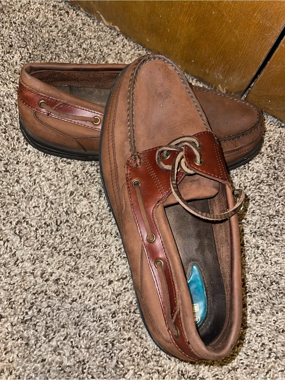 Men's Brown Leather Boat Shoes